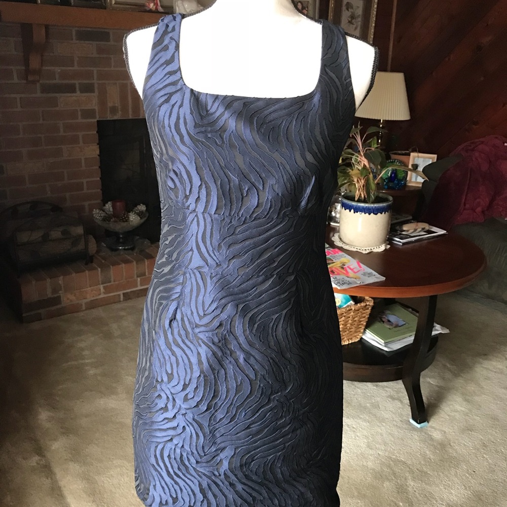 Navy blue evening dress